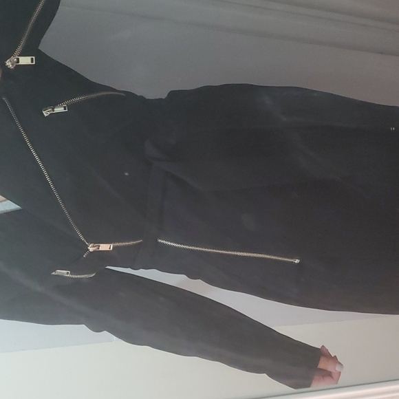 Black jacket with zipper, h&m, size 2,lined - Picture 5 of 5